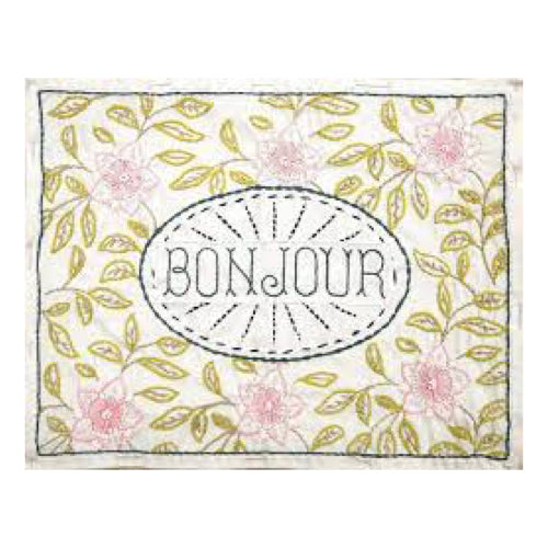 Bonheur De Jour Linen Embroidery Panel Roche