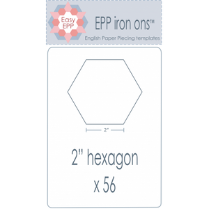 EPP Iron Ons 2" Hexies x 56
