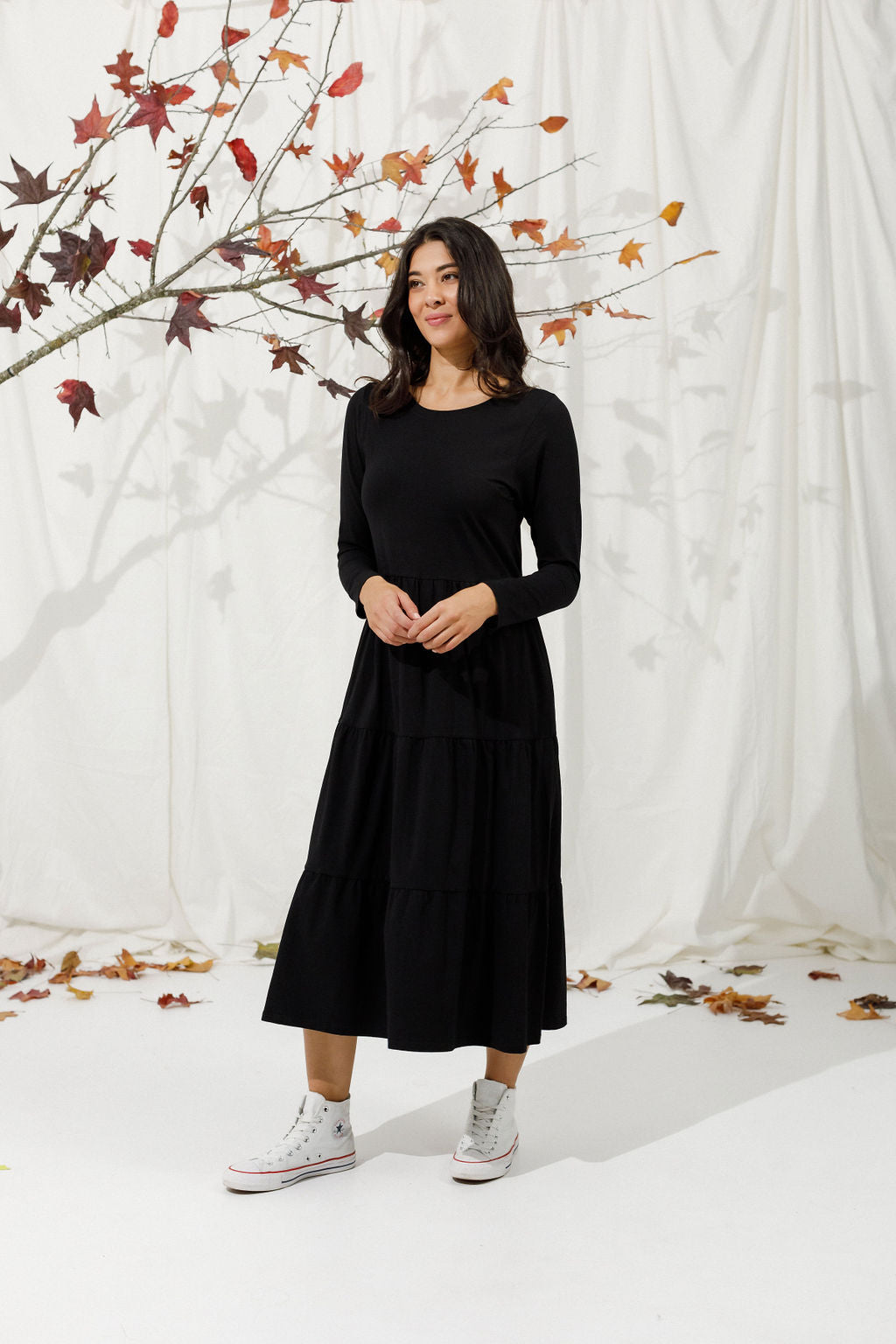 Long Sleeve Kendall Dress Black