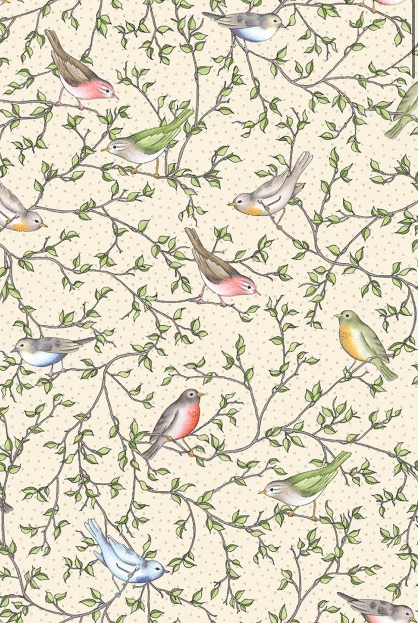 Garden Stroll Birds Cream