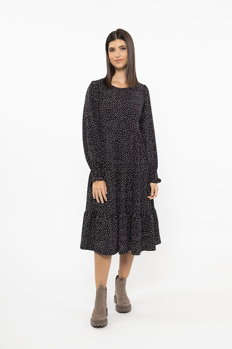 Complete Midi Dress Black/White Spot