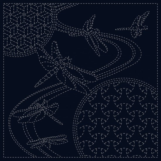 Sashiko Square - Dragon-Fly