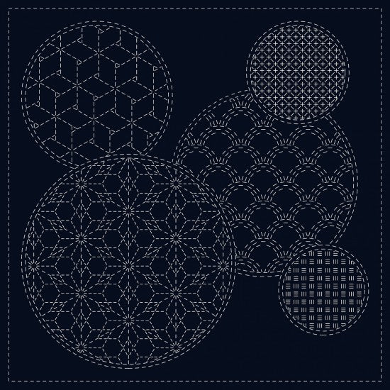 Sashiko Square - Big Circle