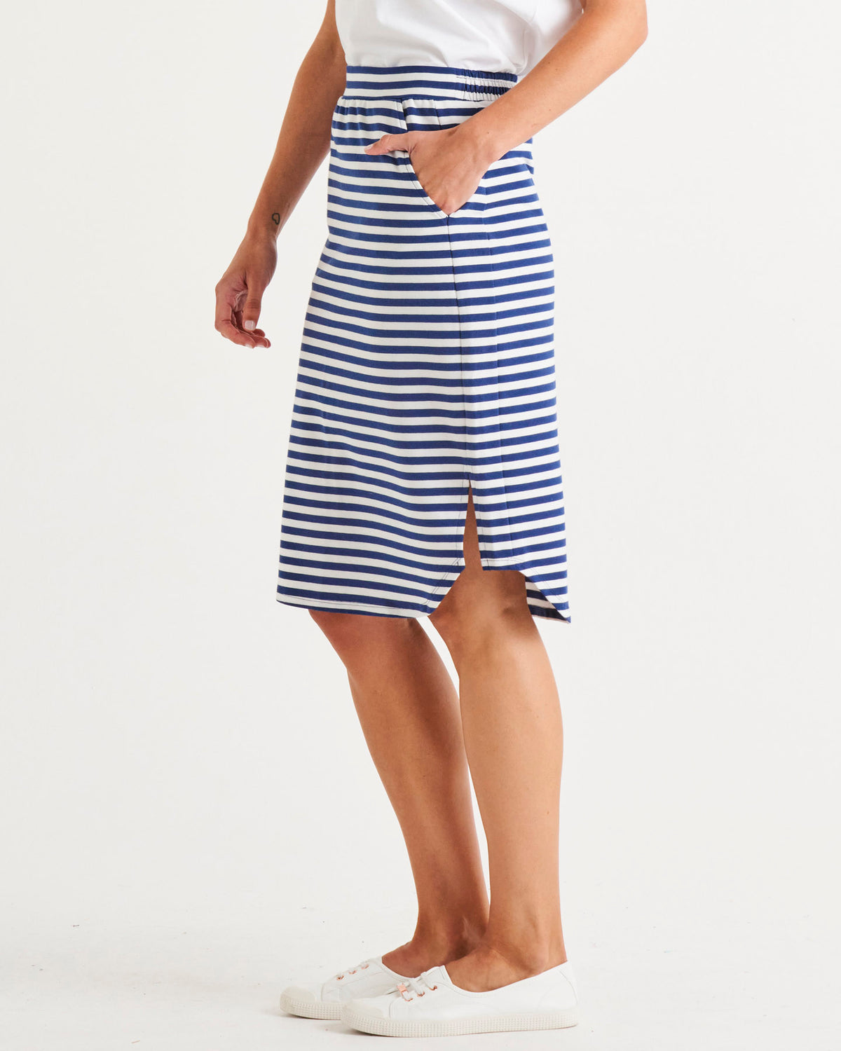 Evie Skirt Ocean Stripe