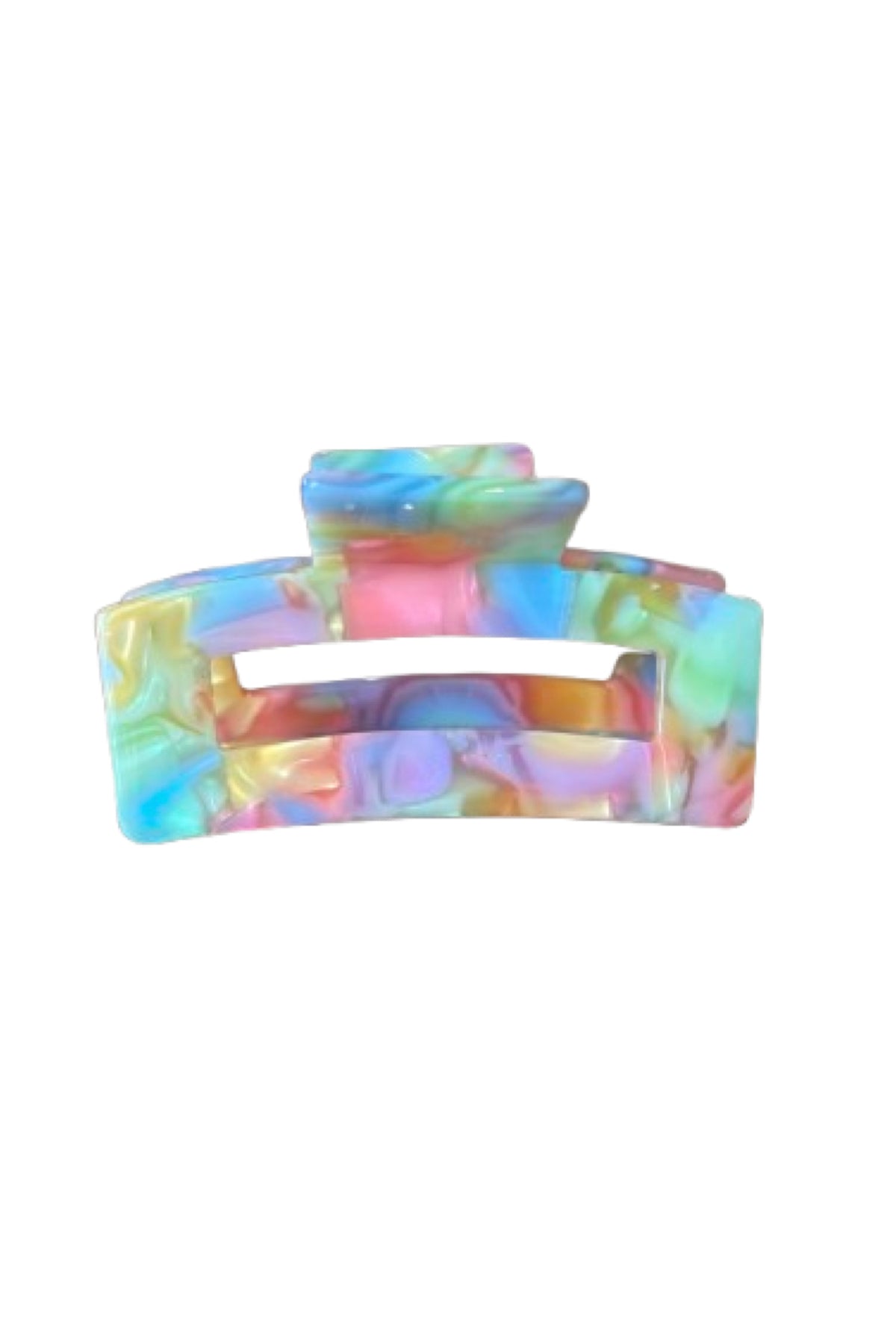 Hair Claw Oblong Rainbow