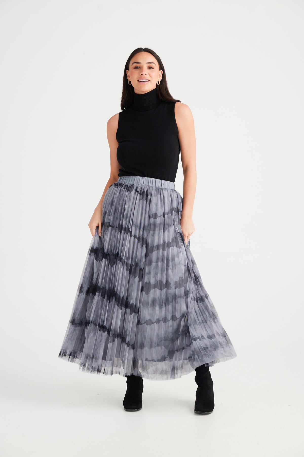 Samantha Skirt Grey Tie Dye