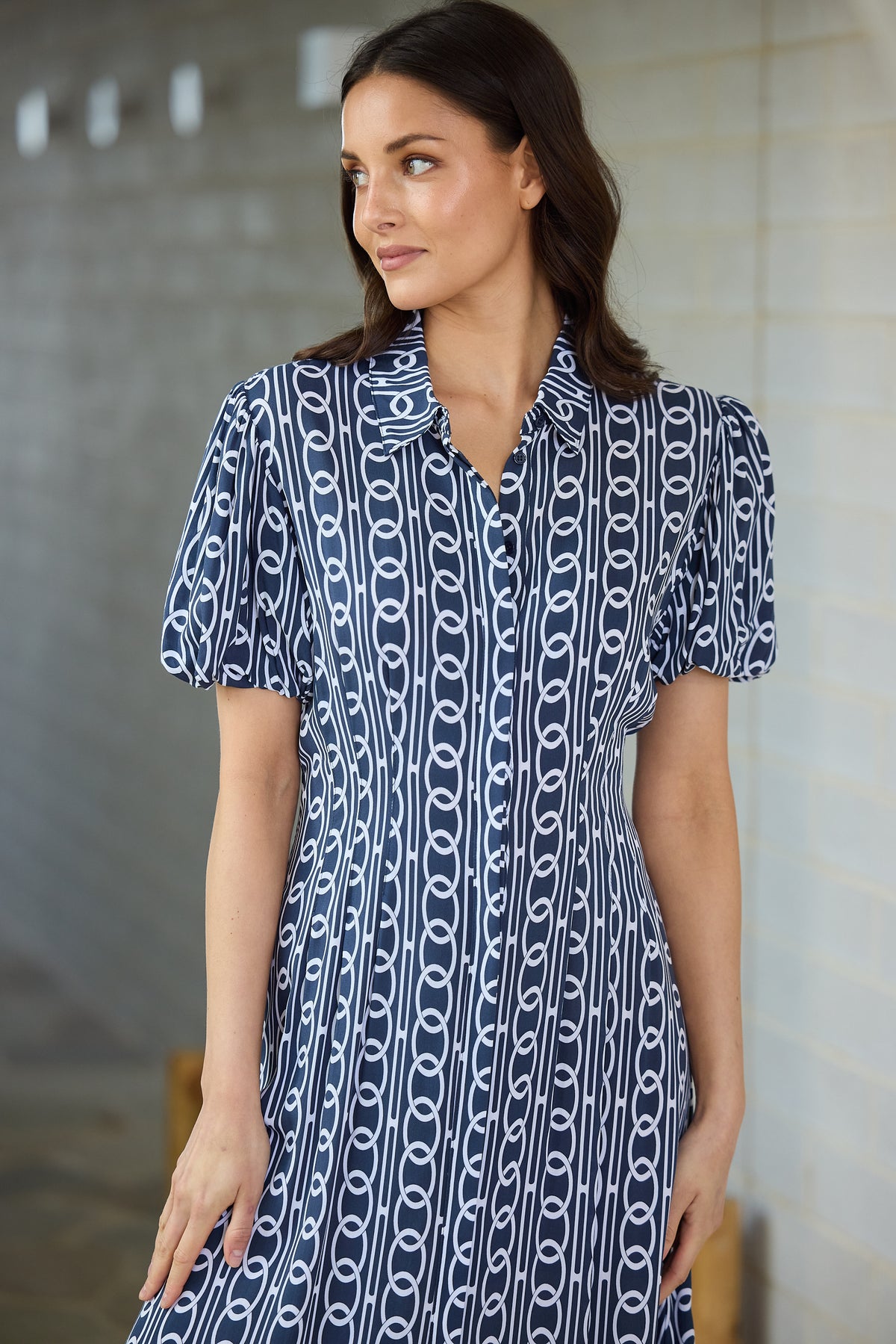 Maria Dress Navy Links