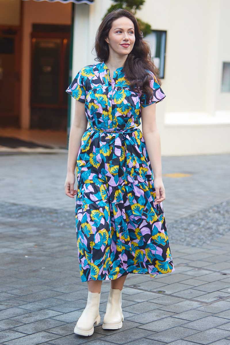 Bianca Maxi Shirt Dress Print