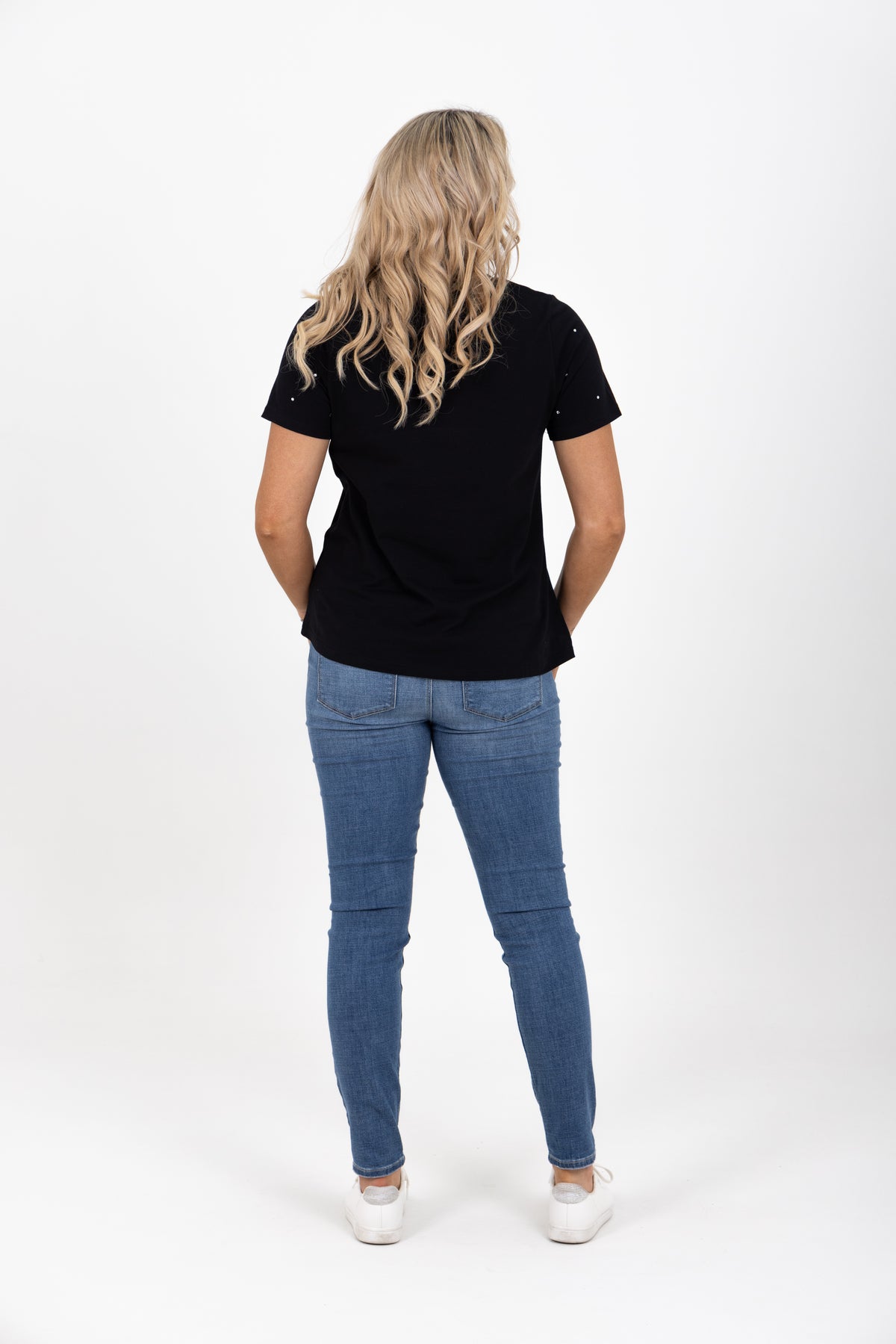 Heart Diamante Tee Blacks