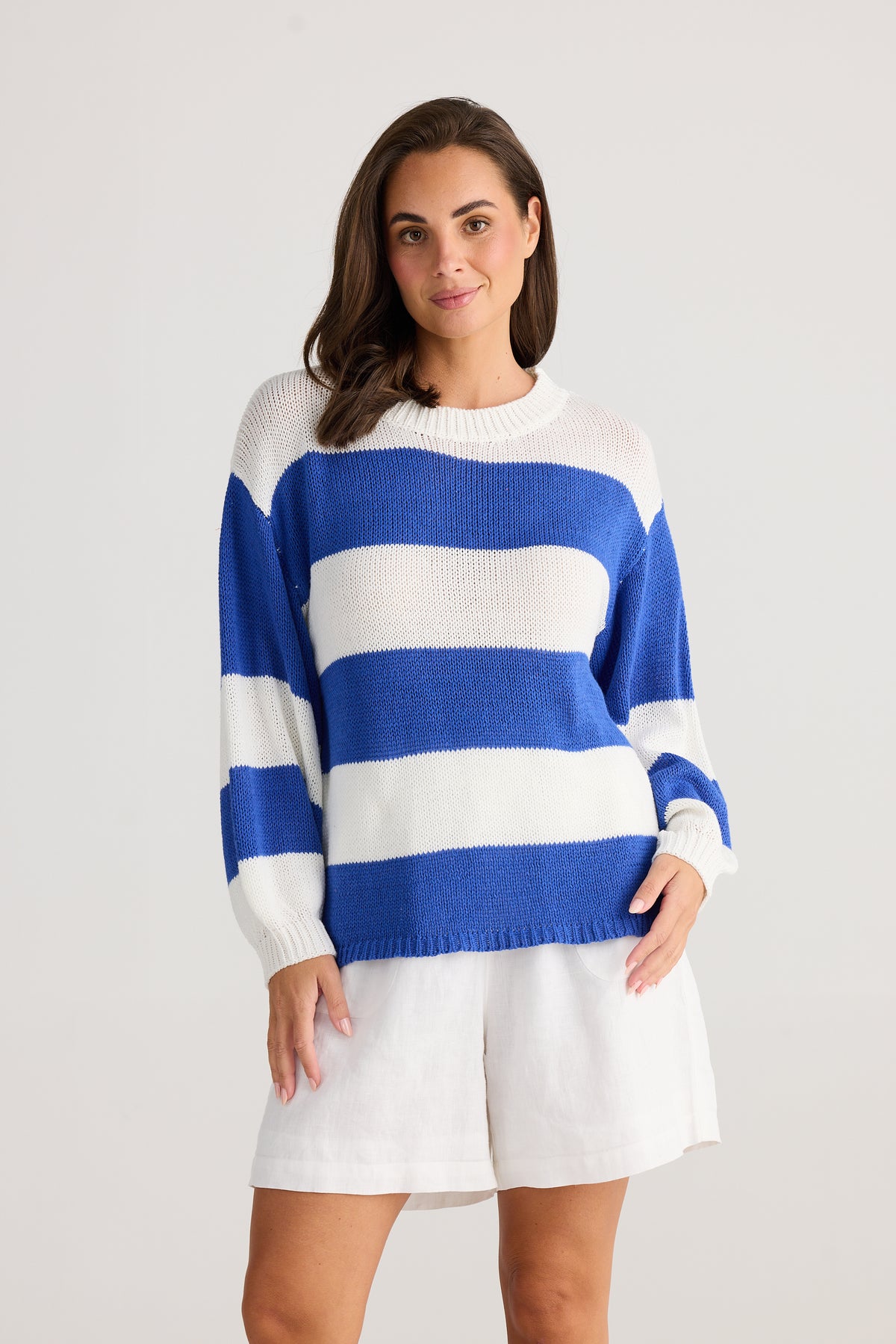 Driftwood Knit Blue Stripe