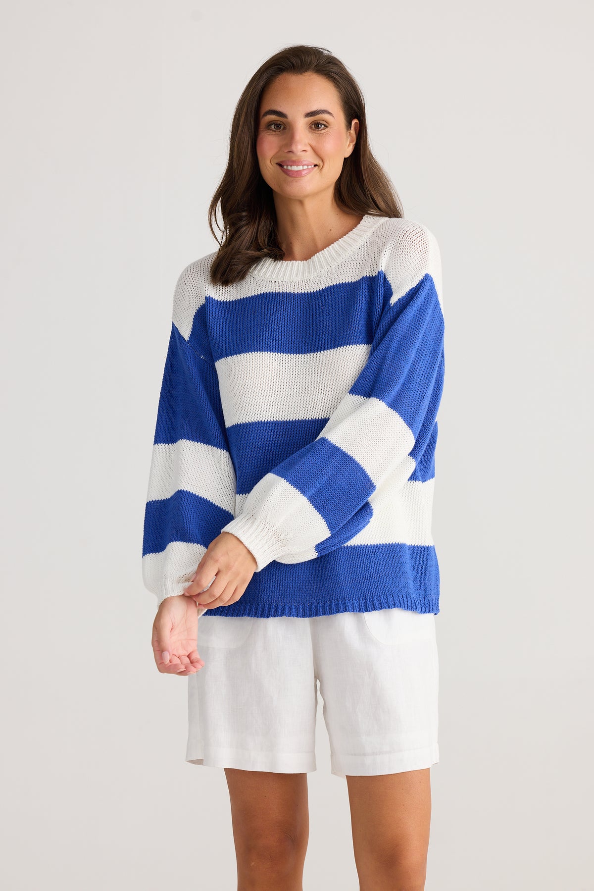 Driftwood Knit Blue Stripe