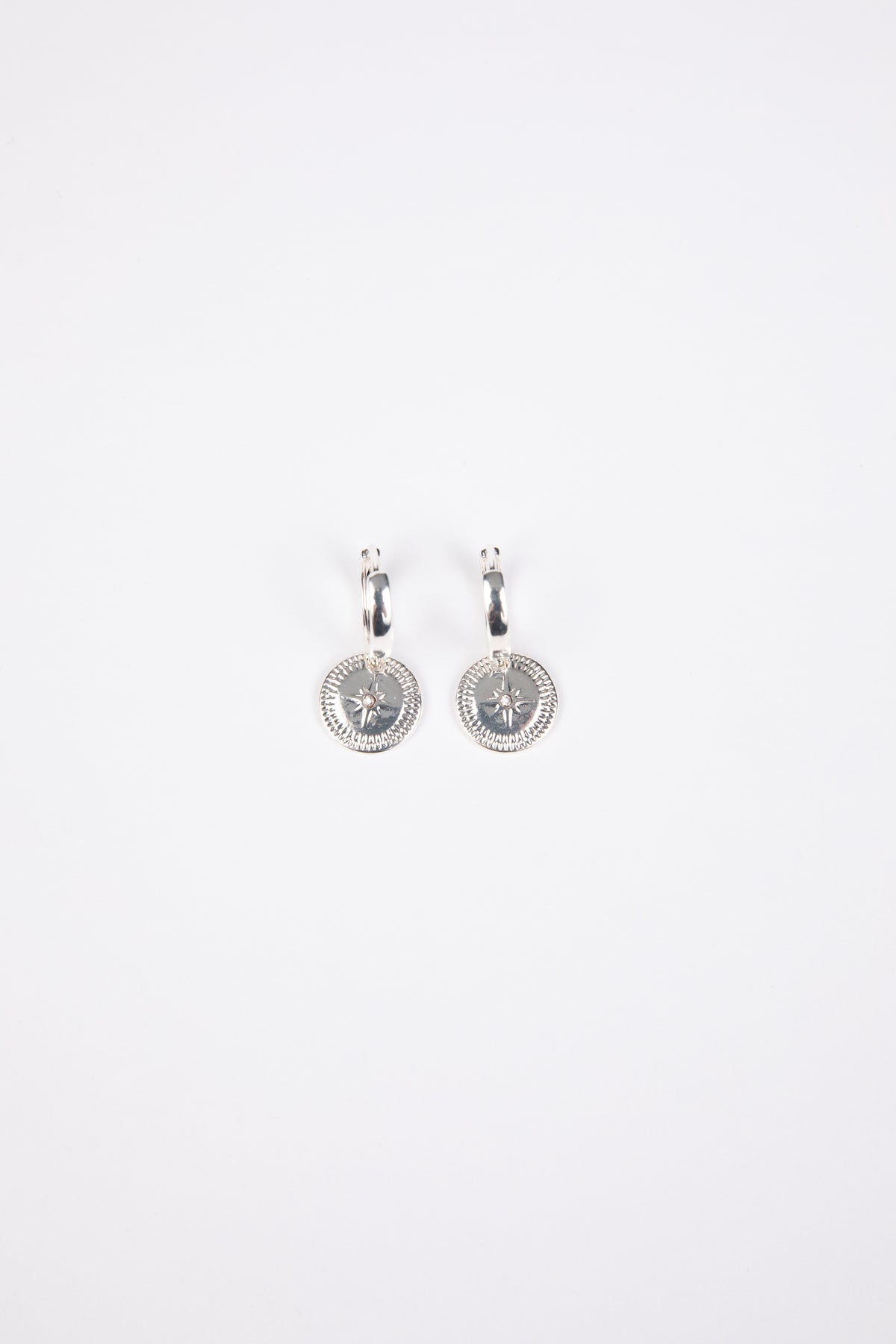 Compass Earrings Silver