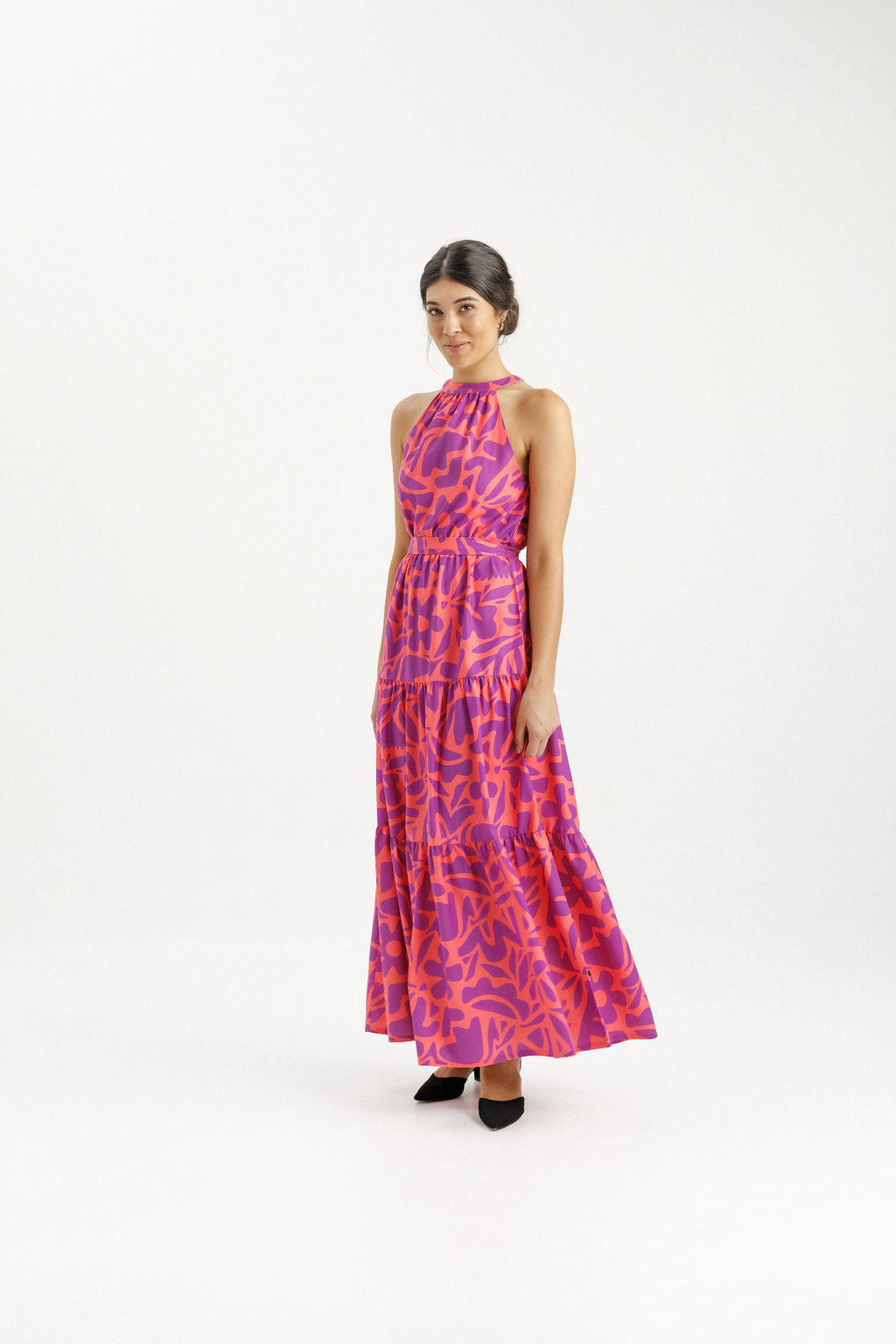 August Dress Sunset Floral