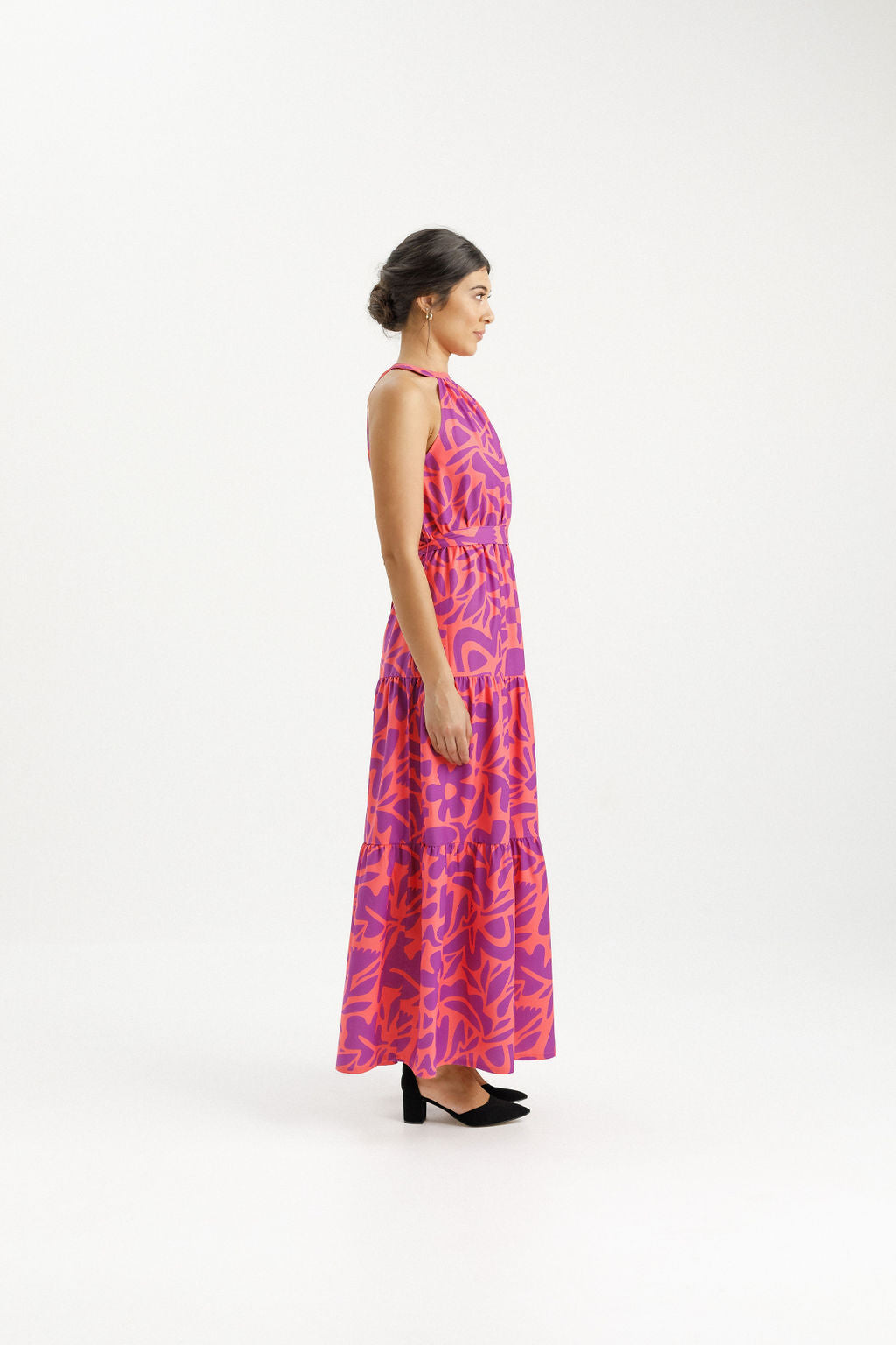 August Dress Sunset Floral