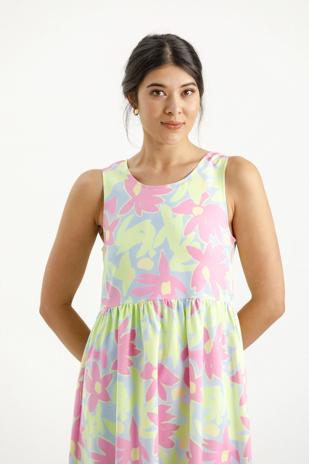 Vita Dress Lime Daisies