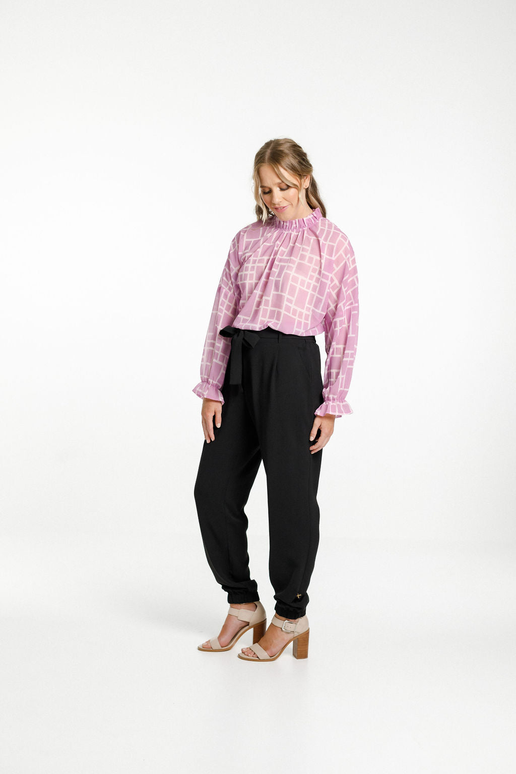 Flynn Top Pink Bloom Print