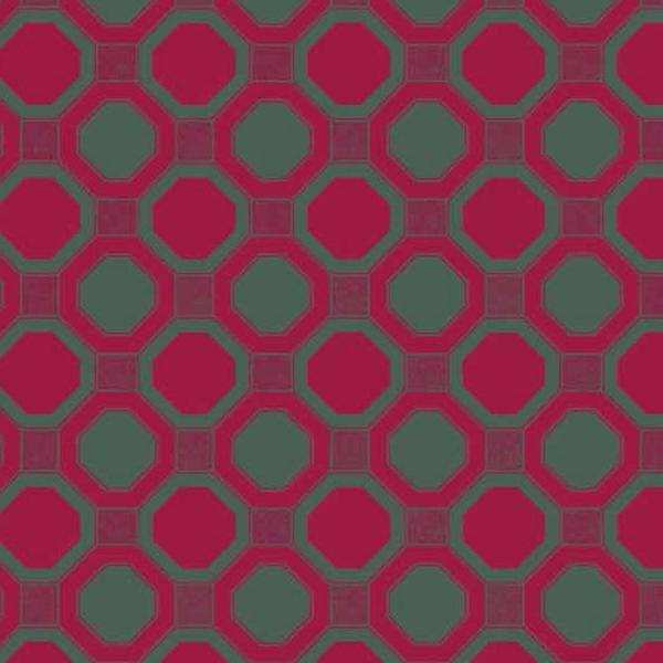 Romantic Rebel Octagonal Fabric Red - Bohemian