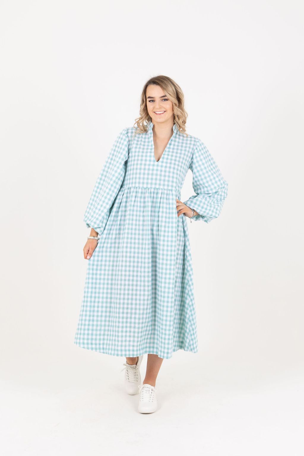 Ellie Dress Jade Gingham