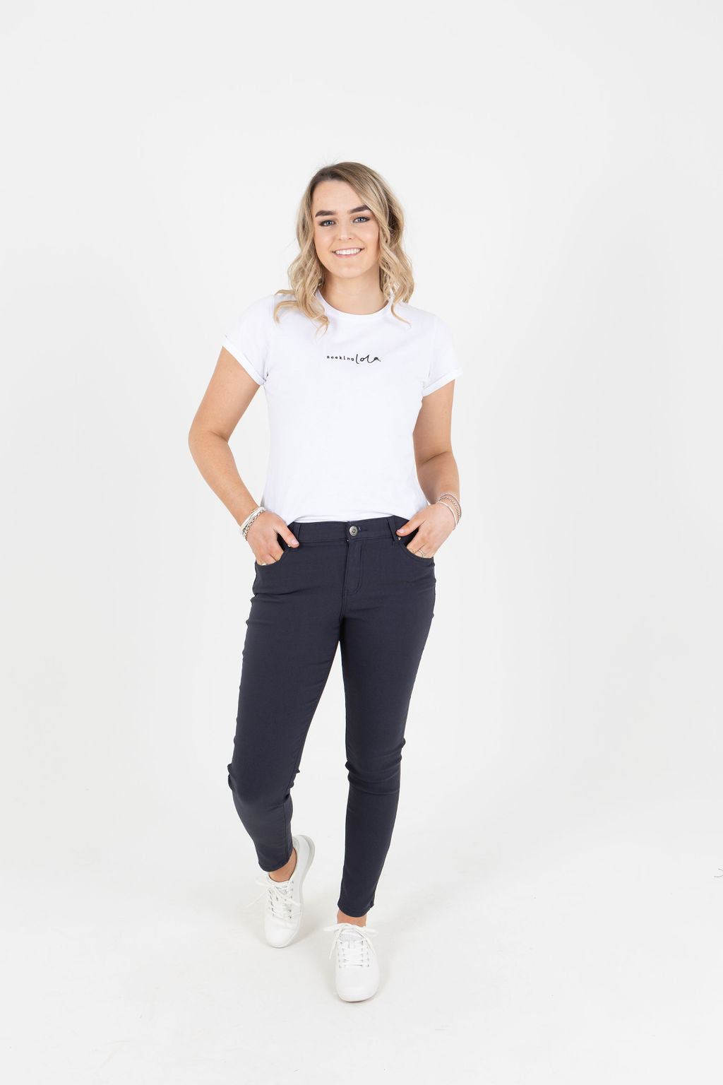 Kelly Navy Stretch Jean