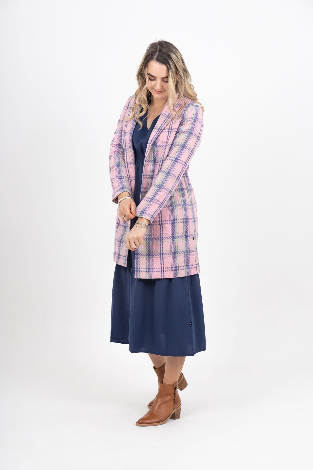 Haley Coat Pink Plaid