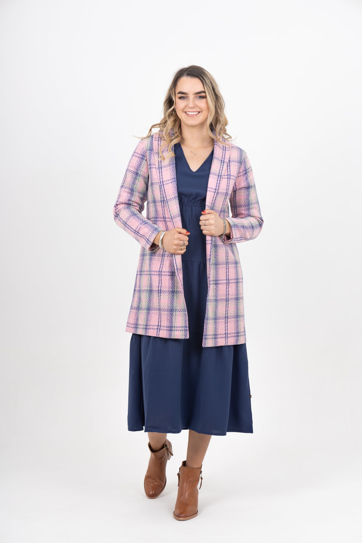 Haley Coat Pink Plaid