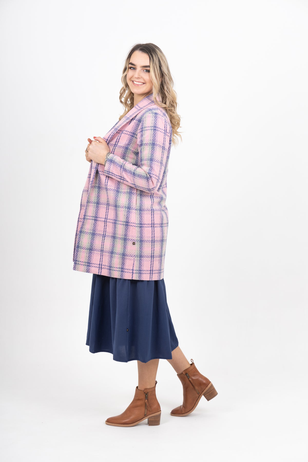 Haley Coat Pink Plaid