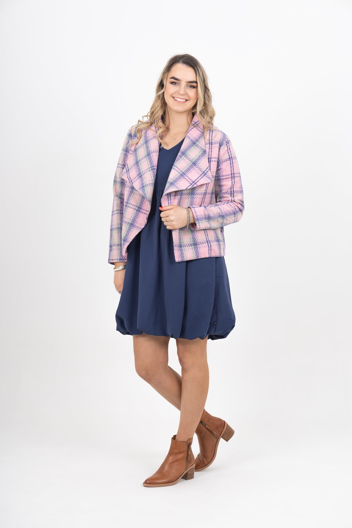 Shylah Jacket Pink Plaid