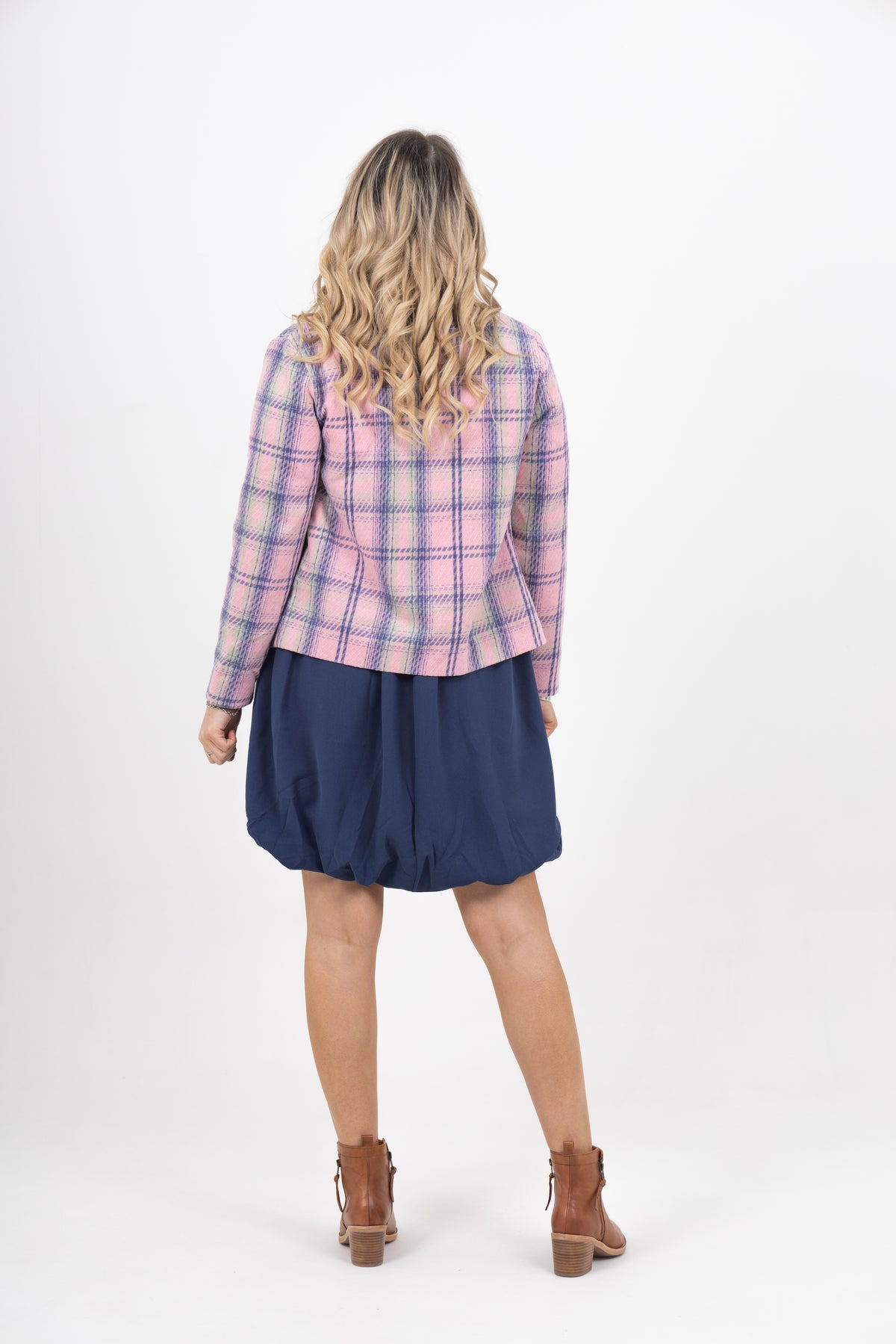 Shylah Jacket Pink Plaid