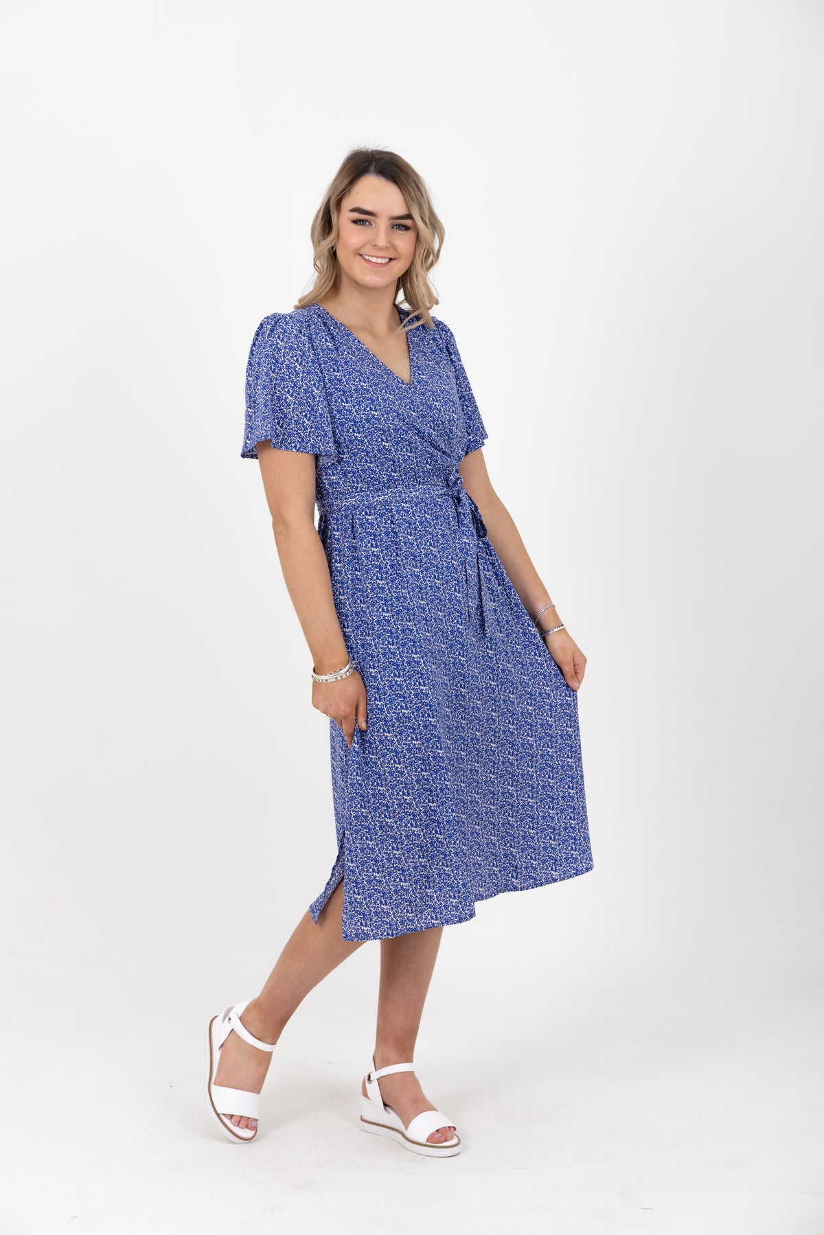 Positive Dress Cobalt Trellis - EXCLUSIVE TO MINT