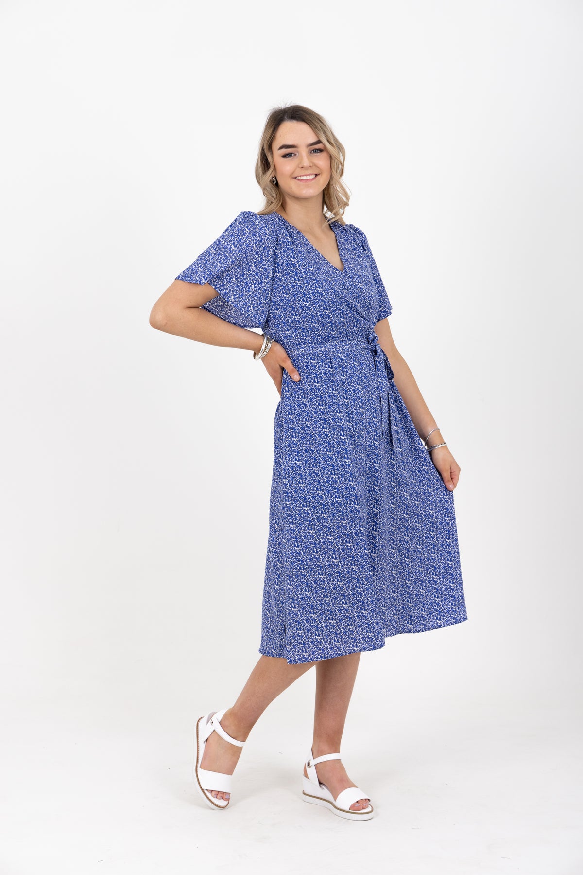 Positive Dress Cobalt Trellis - EXCLUSIVE TO MINT