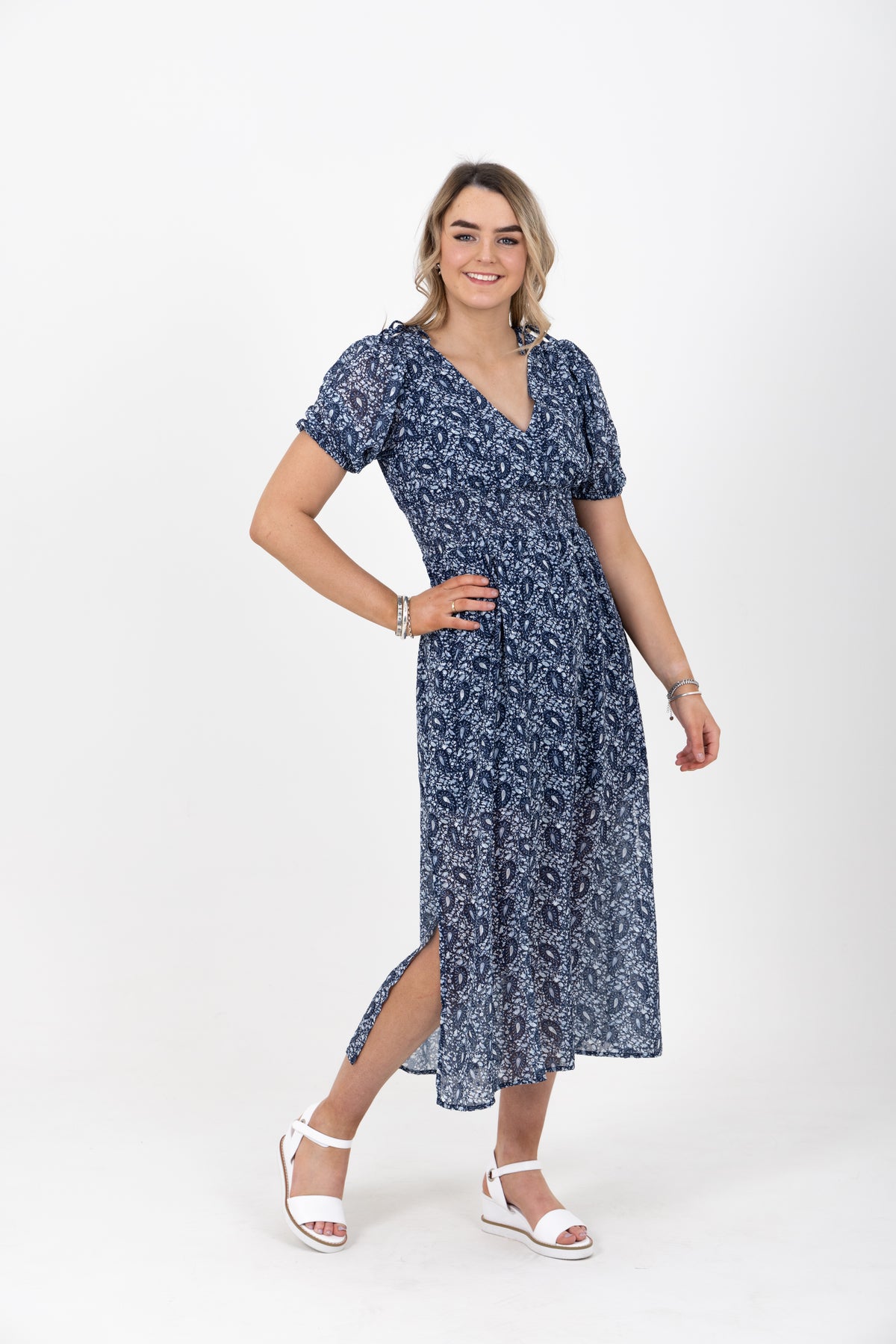 Skilful Midi Dress Navy Love