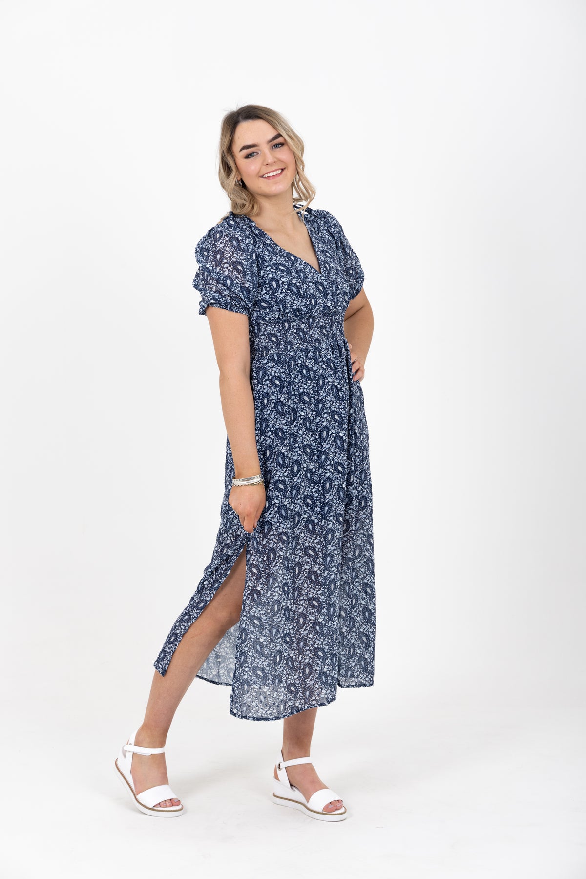 Skilful Midi Dress Navy Love