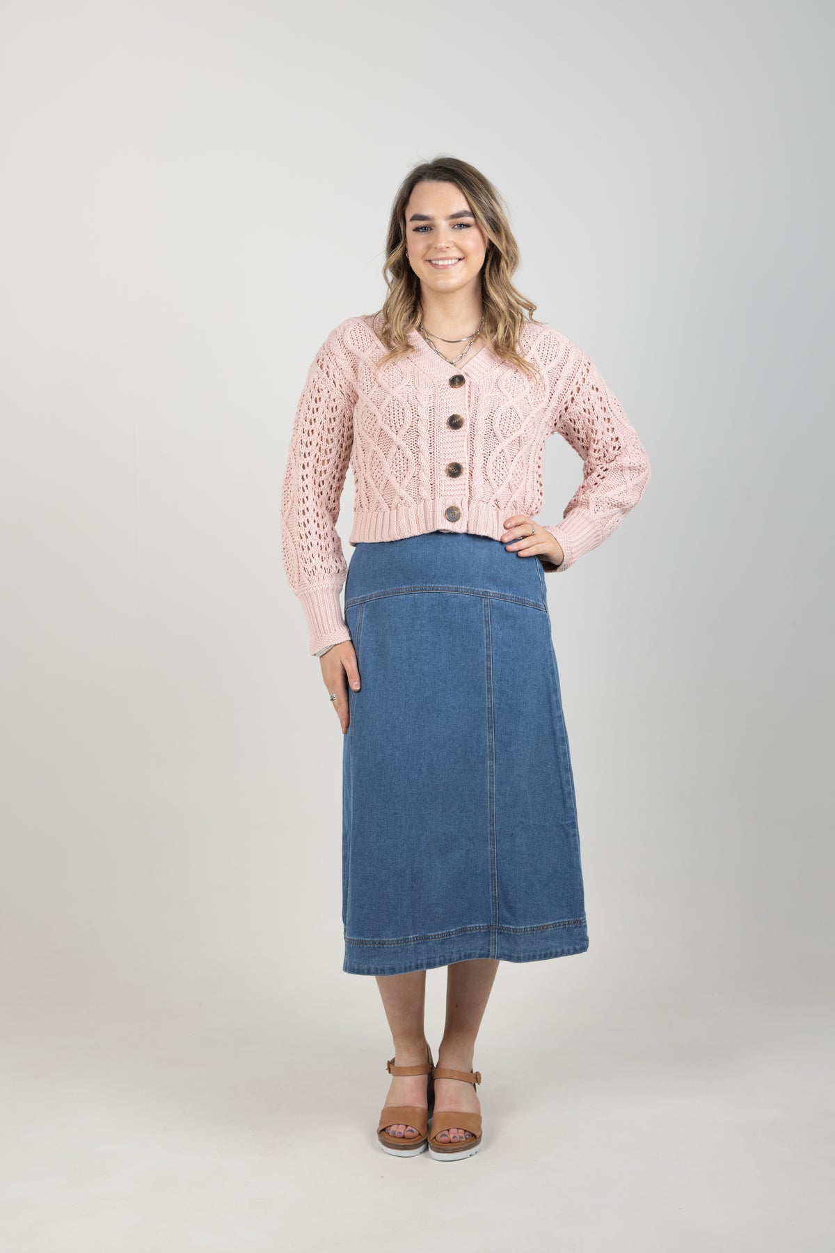 Dixie Skirt Light Wash