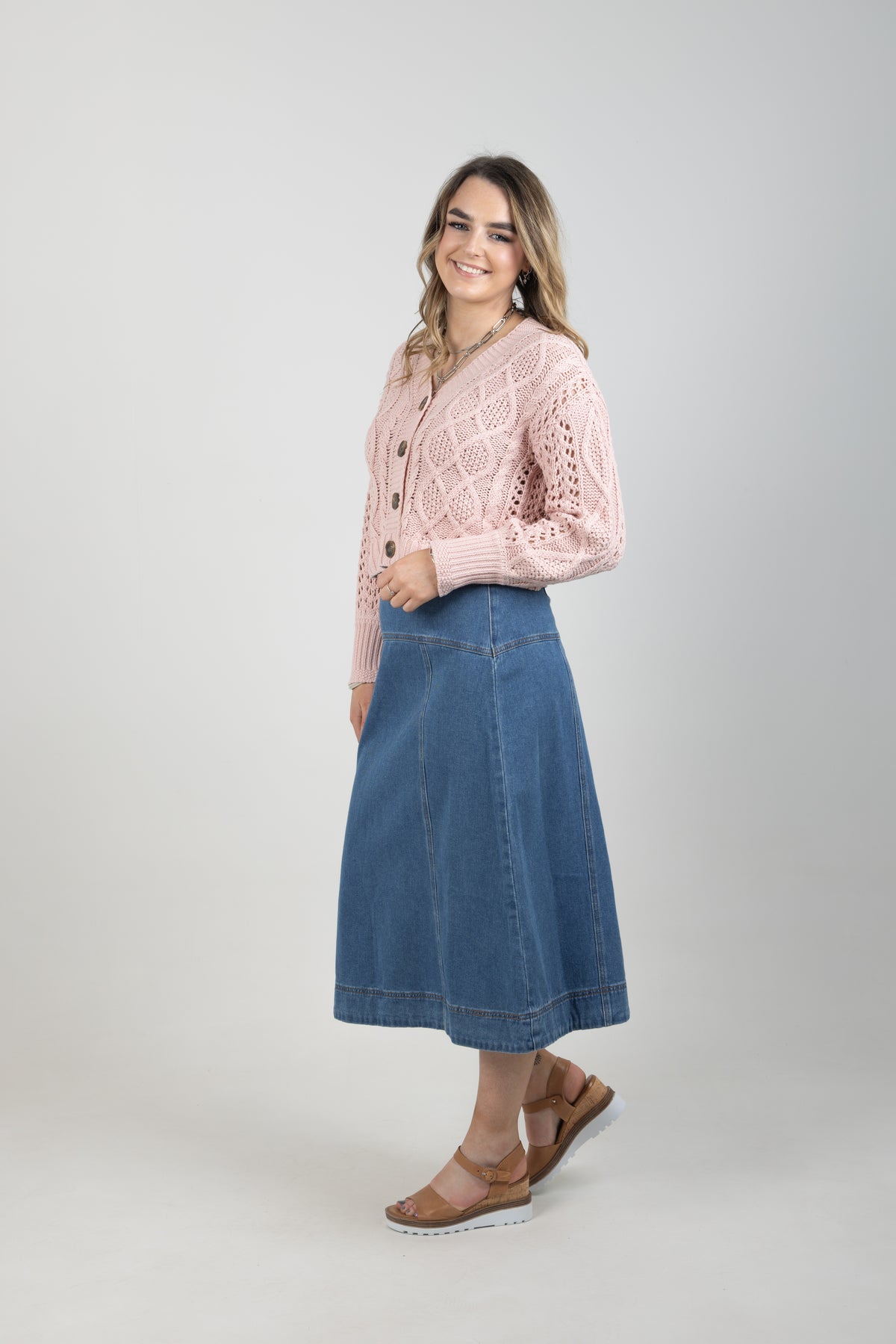 Dixie Skirt Light Wash