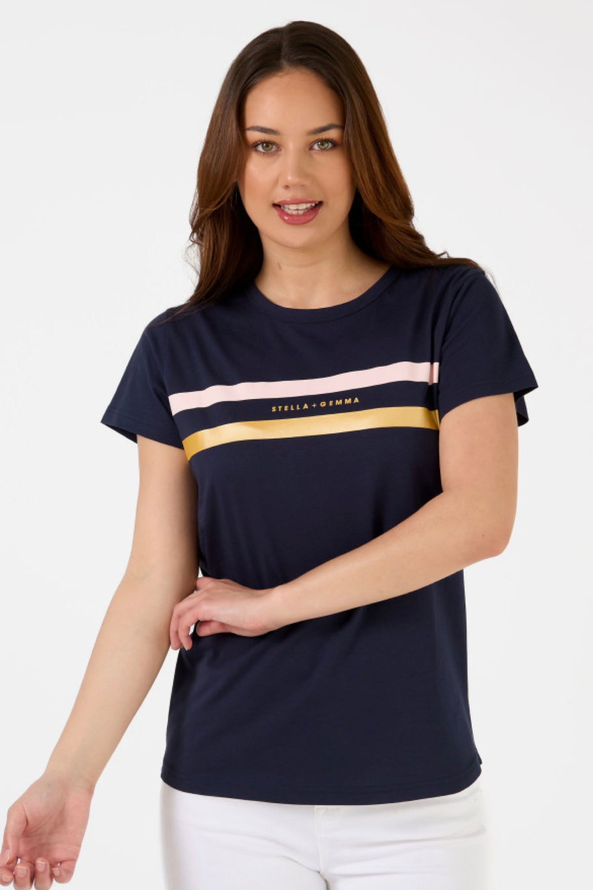 T-Shirt Navy Icon Stripe