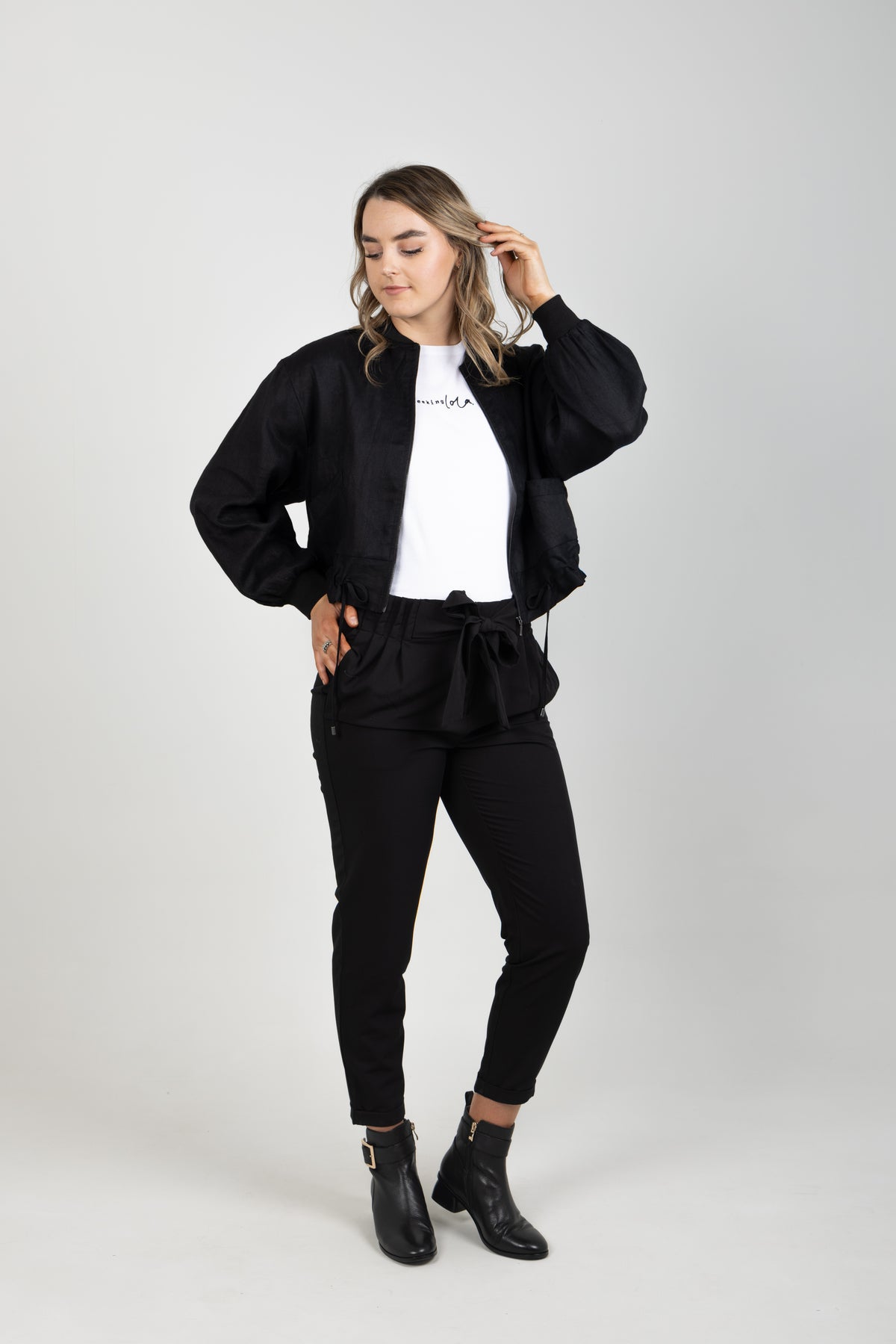 Keen Jacket Black Linen - EXCLUSIVE TO MINT