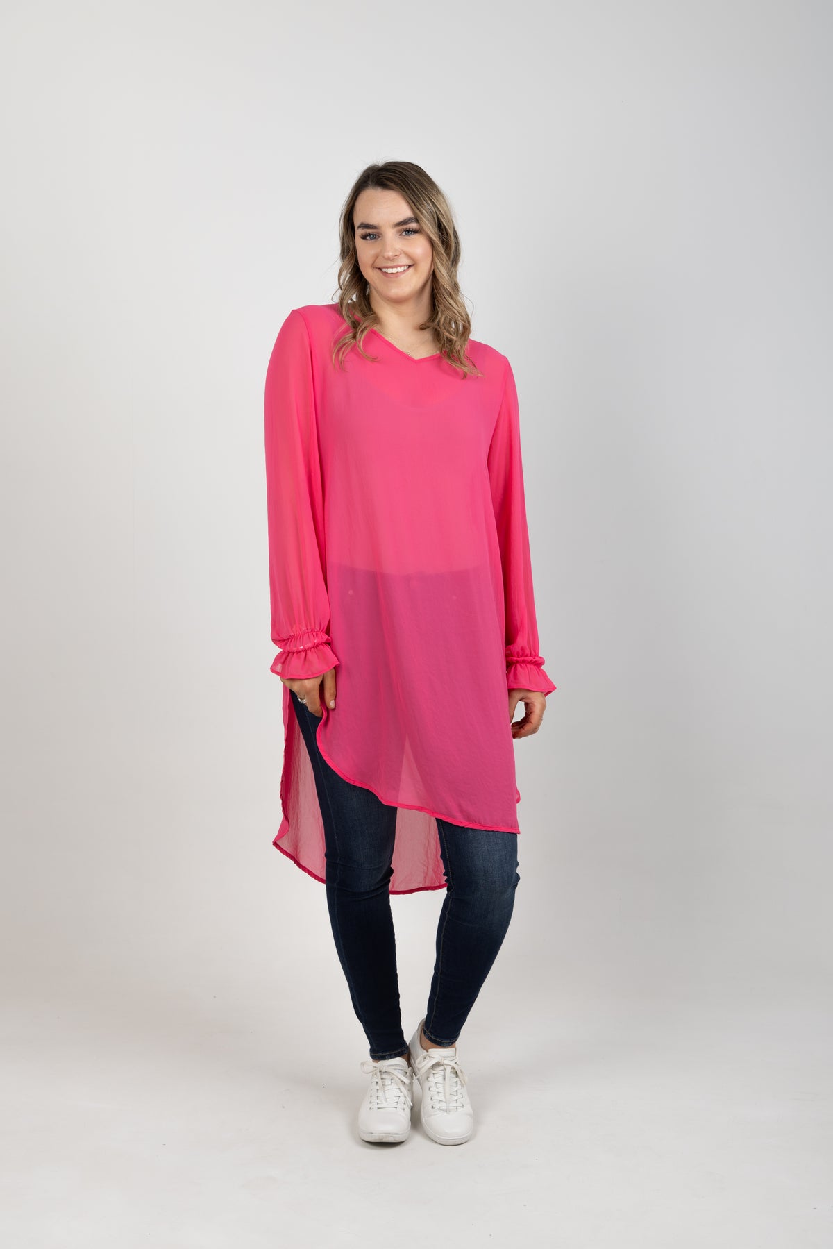 V Neck Opal Tabard Pink