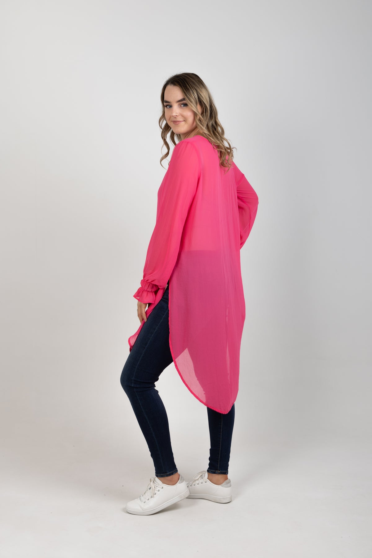 V Neck Opal Tabard Pink