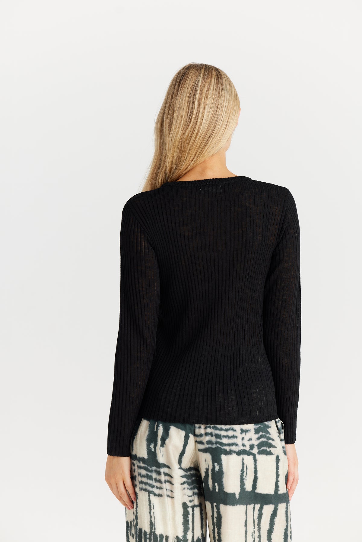 Saturn Long Sleeve Top Black