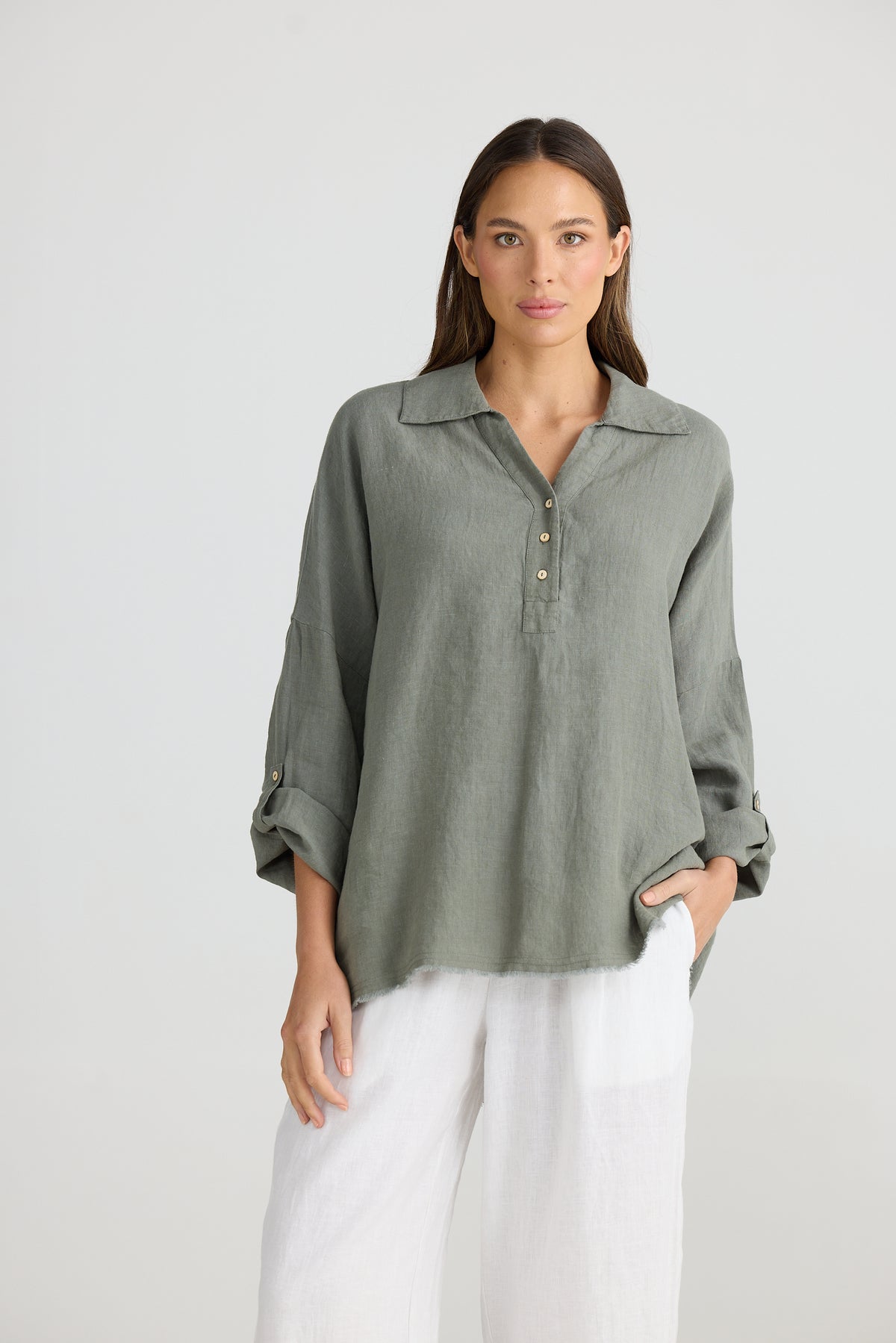 Amar Shirt Pistachio Linen