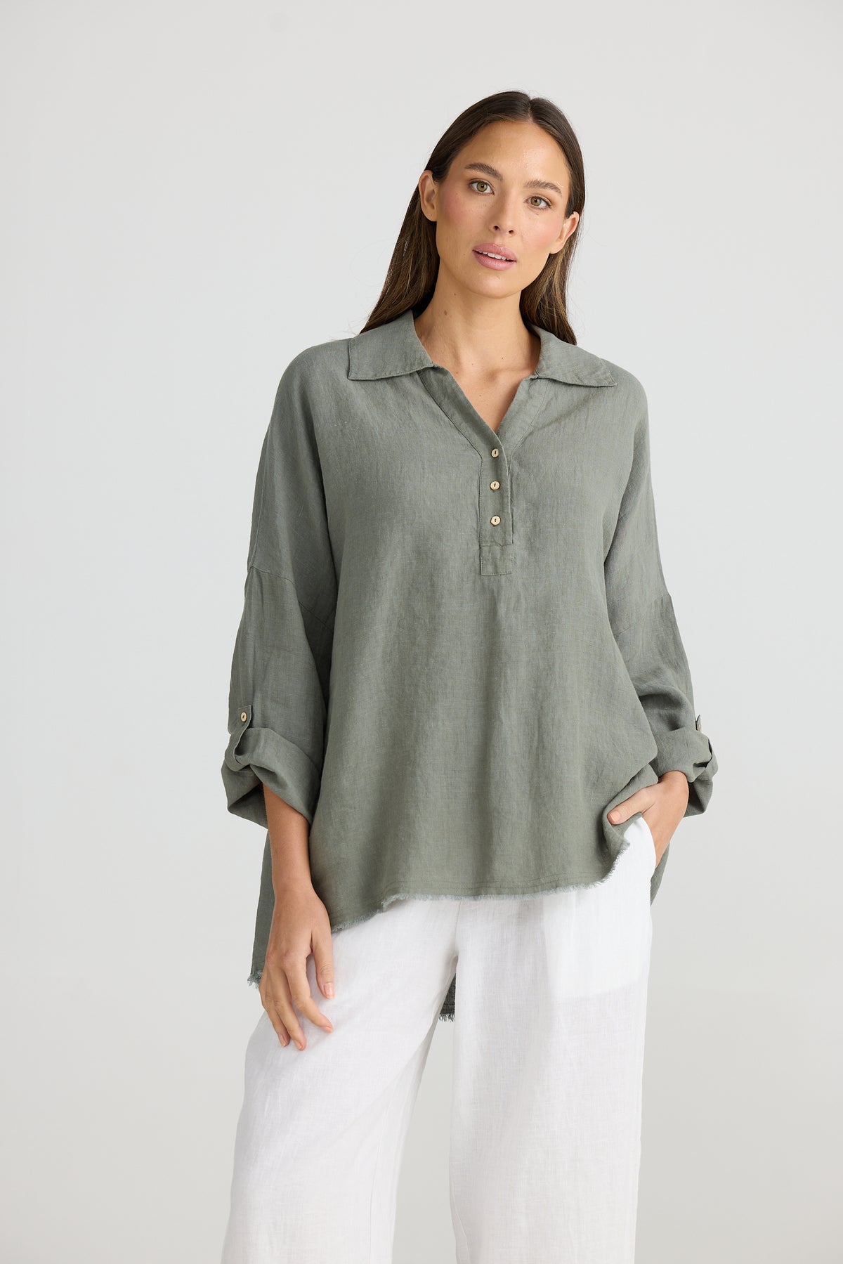 Amar Shirt Pistachio Linen