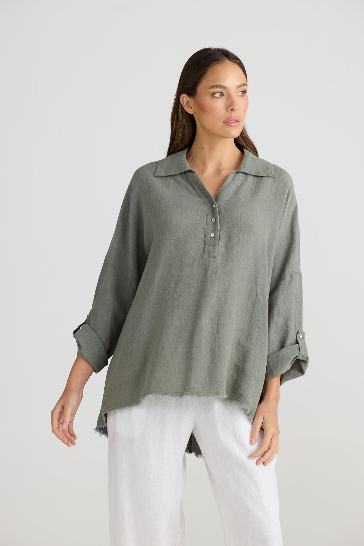 Amar Shirt Pistachio Linen