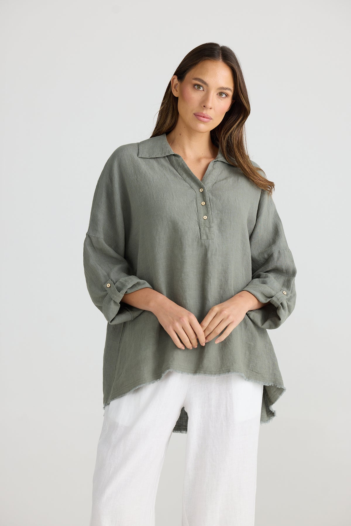 Amar Shirt Pistachio Linen