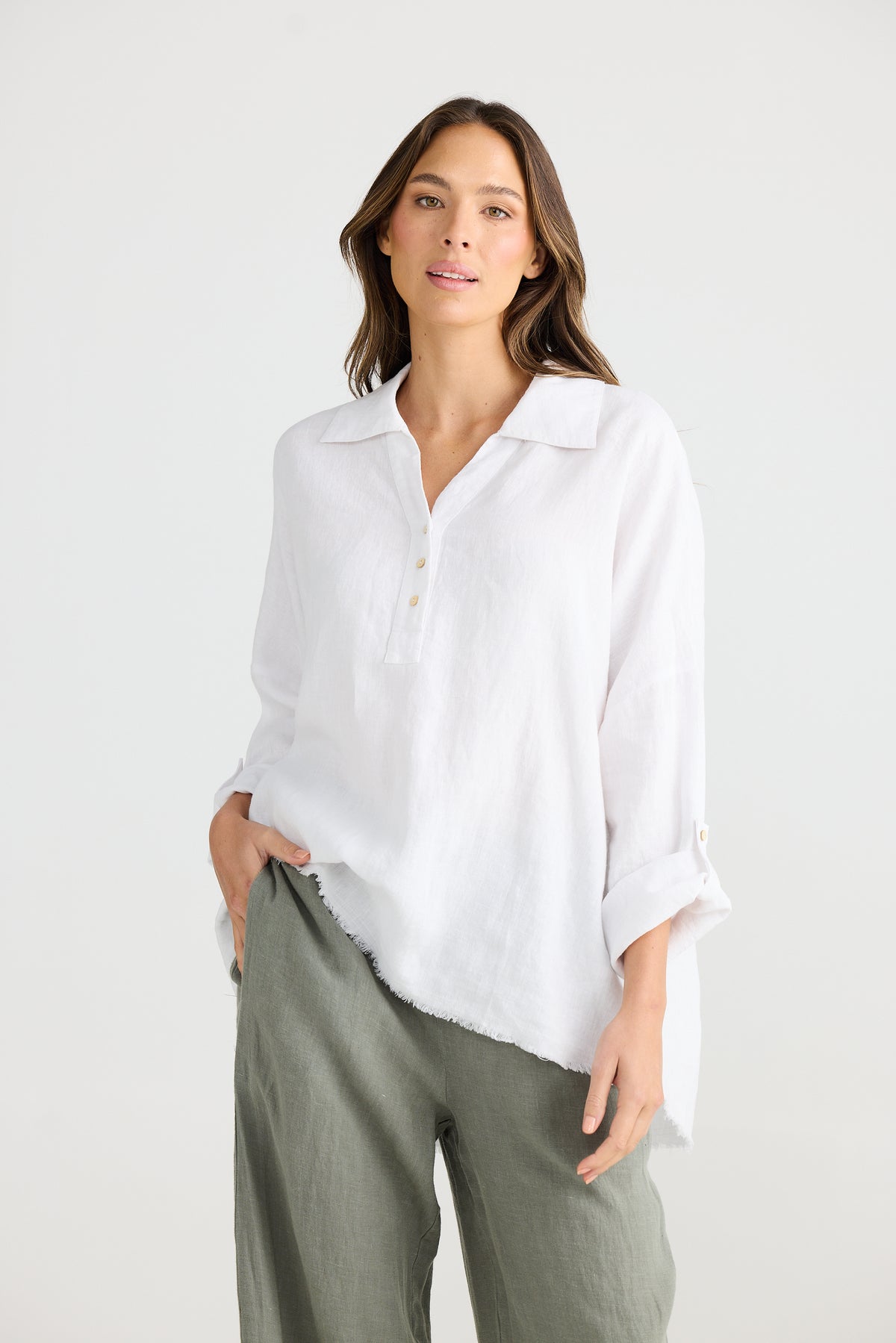 Amar Shirt White Linen