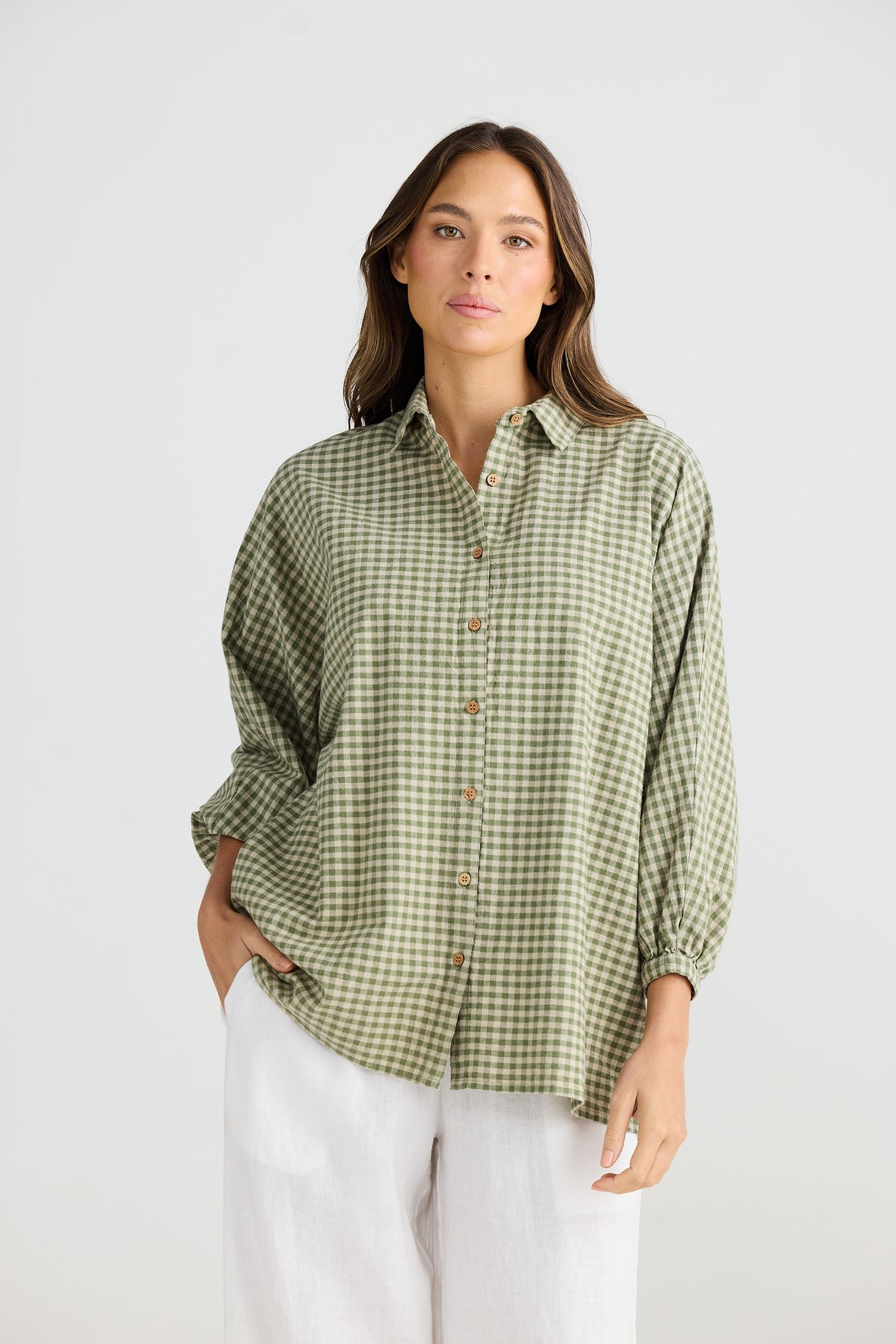 Milano Shirt Sage Check