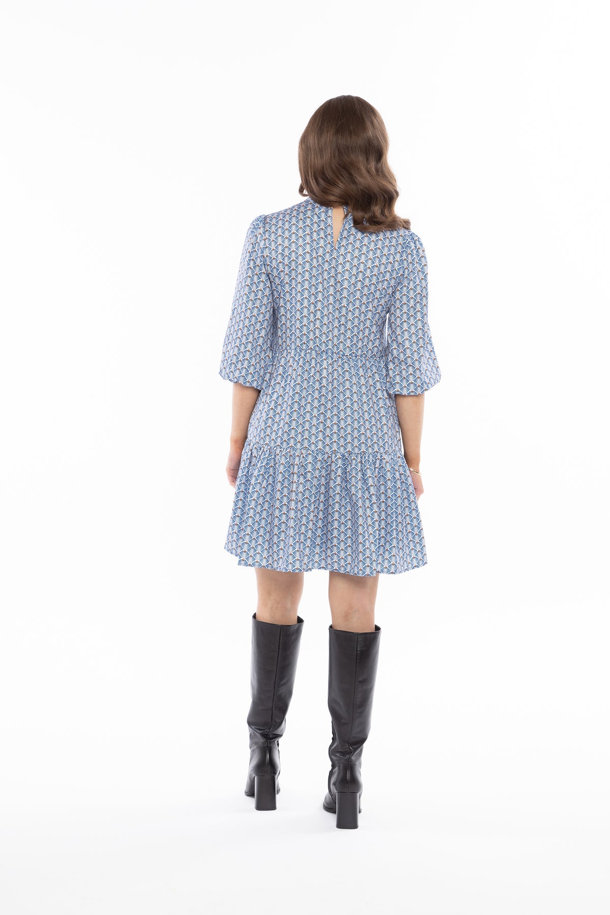 Collar Amy Smock Dress Cobalt Fan