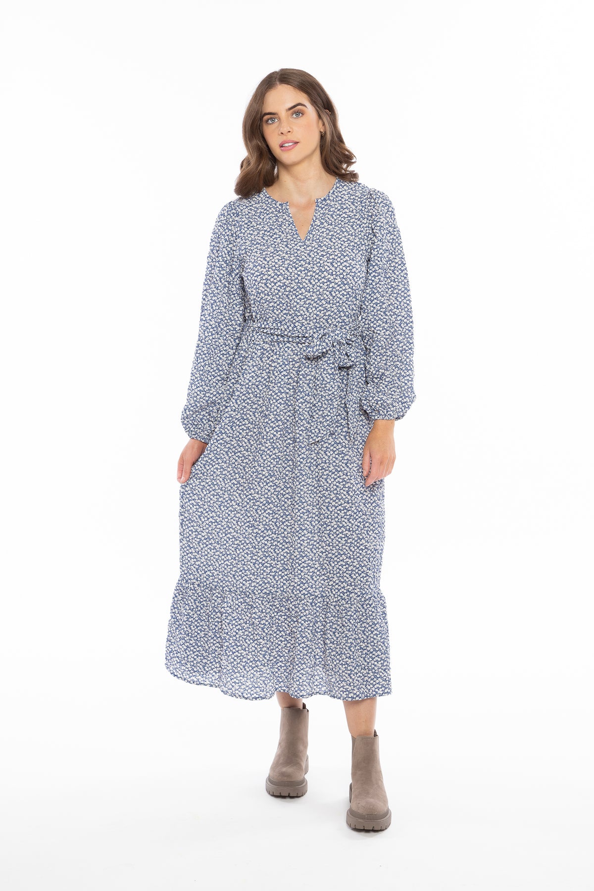 Perceptive Dress Long Sleeve Stormy Floral