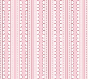 Scallop Stripes Pink Fabric