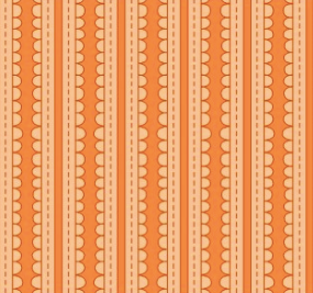 Scallop Stripes In Orange Fabric