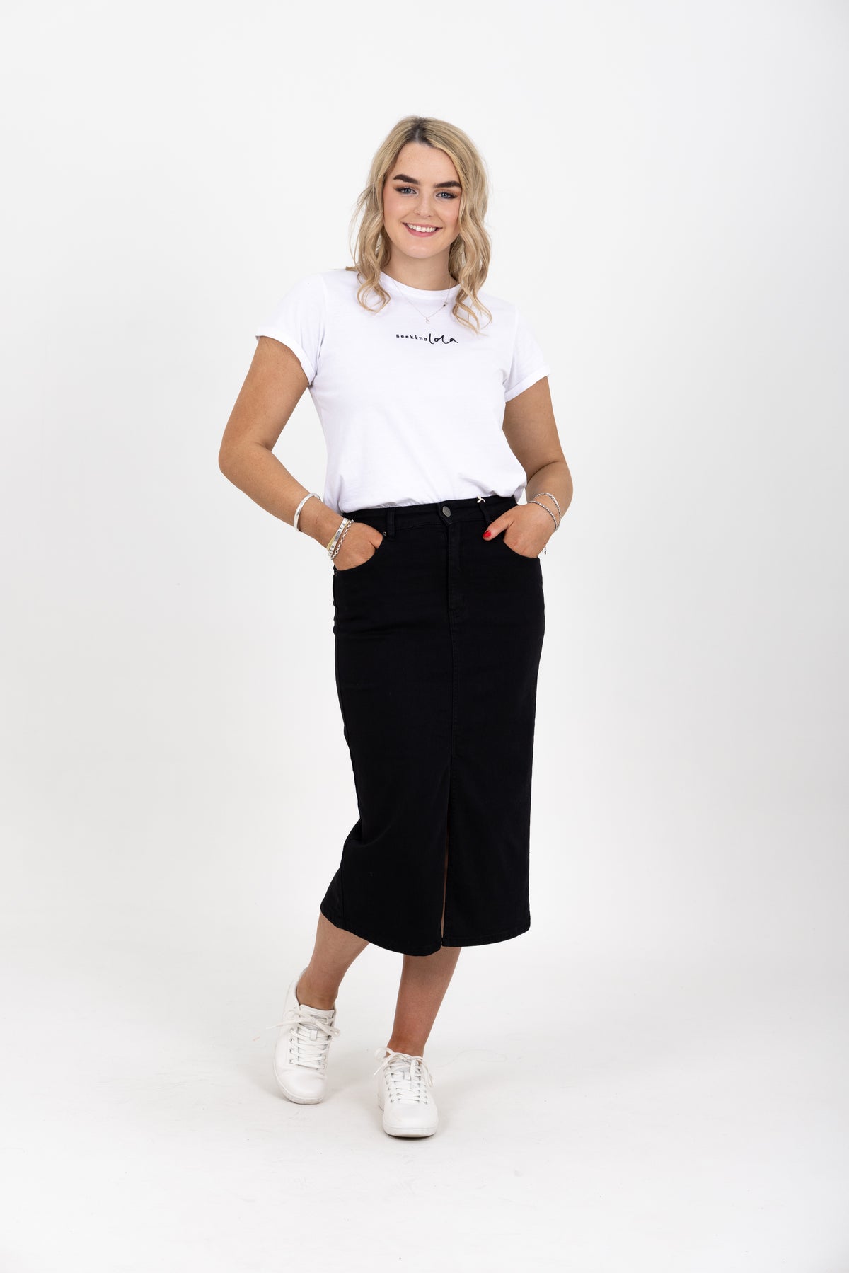 Phoebe Denim Skirt Black